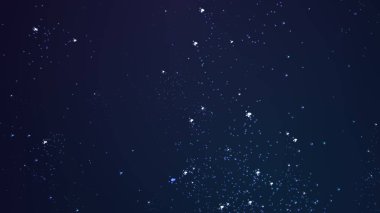 Uzay tozuyla soyut bir arkaplan. Starfug. Sırt üstü kaotik simler. 3d oluşturma.