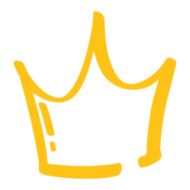 El yapımı taç. Sarı taç ve karalama