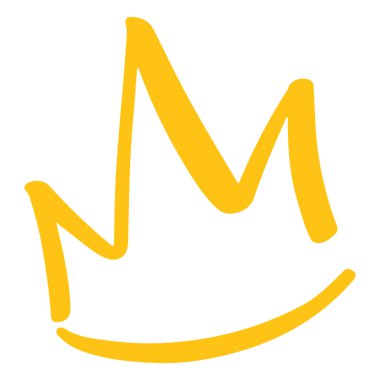 El yapımı taç. Sarı taç ve karalama