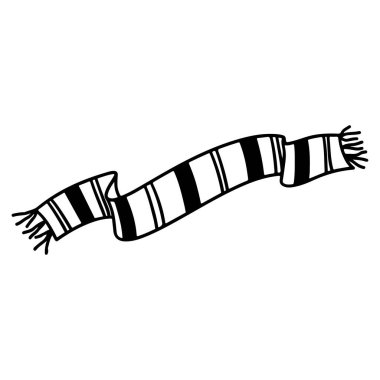 Kış eşarbı. Elle çizilmiş eşarp. Çizim biçimi.