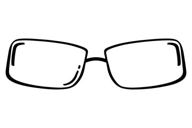 Karalamalı gözlük. Robot resimde güneş gözlüğü. Elle çizilmiş güneş gözlükleri.