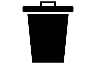 Çöp kutusu. Siyahlı geri dönüşüm kutusu. Çöp tenekesi. Çöp konteynırı.