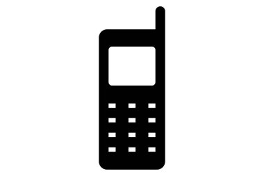Telefon ikonu. Glyph telefon sembolü.