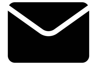 Posta simgesi. Glyph posta zarfı sembolü.