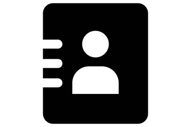 Kılavuz simgesi. Glyph kişi defteri sembolü.