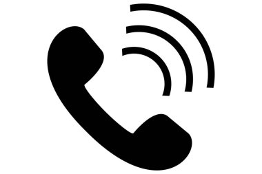 Telefon ikonu çalıyor. Telefon sembolü. Telefon işareti çalıyor.