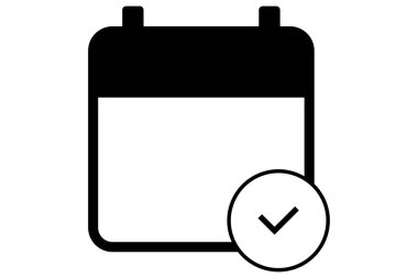 Takvim simgesi. Özet takvim sembolü.