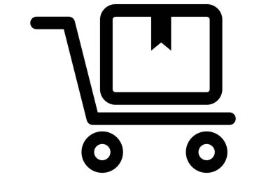 Kutu ikonlu bir araba. Teslimat sembolü. Taslak gönderme kutusu.