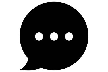 Sohbet ikonu. Mesaj sembolü. Metin mesaj simgesi. Konuşma işareti