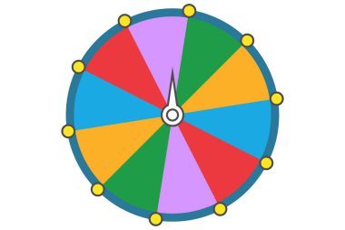 Şans çarkı düz. Kumarhane çarkı