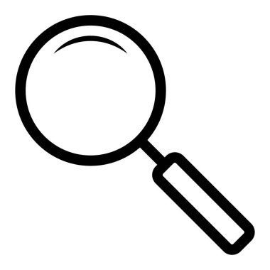 Loupe ikonu. Siyahlı büyüteç. Hoparlör sembolü. Arama işareti. Büyütme cam simgesi