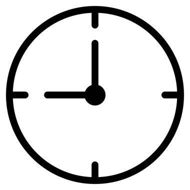 Taslak saat simgesi. Siyah zaman sembolü. Şeffaf saat simgesi