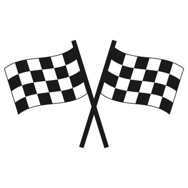 Yarış bayrağı. Bayrağı bitir. Siyah beyaz yarış sembolü. Damalı bayraklar