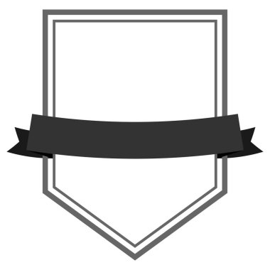 Kurdeleli geometrik pankart. Düz kurdeleli şeffaf çerçeve. Özet kare çerçeve