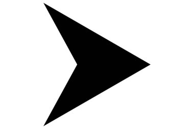 Ok sembolü. Yön gösterici. İmleç siyah. Ok resim grafiği