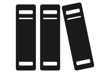 Kitap ikonu. Siyah resimli kitap.