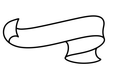 El yapımı kurdele. Robot resimdeki şerit. Karalama içinde girdap etiketi