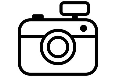Fotoğraf makinesi simgesi. Kamera sembolü. Fotoğraf ve görüntü simgesi.