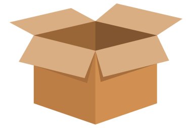 Karton kutu. Karton kutu düz. Paket sembolü
