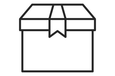 Taslak kutusu simgesi. Şeffaf konteynır. Posta kutusu simgesi. Taslak parsel sembolü