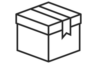 Taslak kutusu simgesi. Şeffaf konteynır. Posta kutusu simgesi. Taslak parsel sembolü