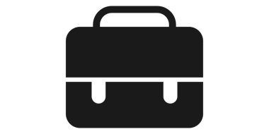 Çanta ikonu. Siyah çantalı. Çanta resim grafiği