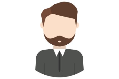 Kullanıcı avatar karakteri. Çizgi film karakteri dairede. Kullanıcı karakter simgesi