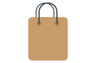 Alış veriş torbası. Kahverengi çanta.