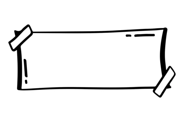 空白的横幅空的框架与管道胶带 正方形手绘横幅 — 图库矢量图片