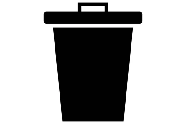 垃圾箱 回收箱黑色 垃圾可以 垃圾箱 — 图库矢量图片