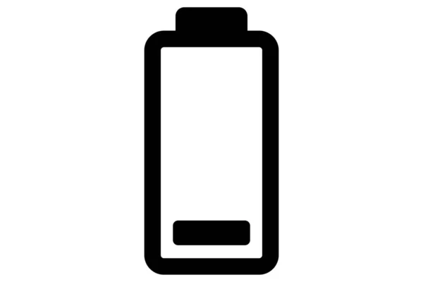手机电池 黑色的移动电池 权力的象征蓄积器数量 — 图库矢量图片