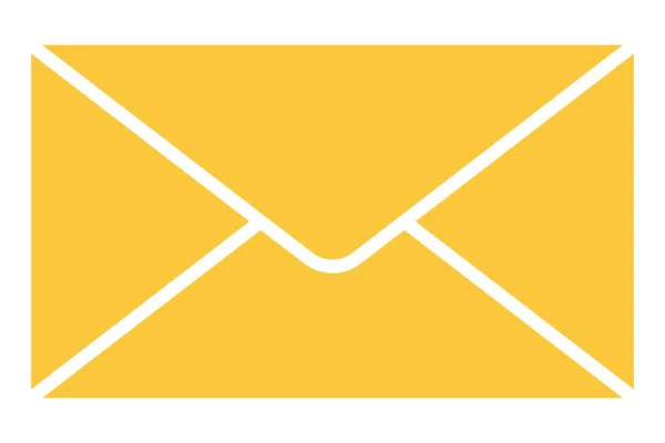 Busta Gialla Posta Appartamento Simbolo Email Pittogramma Della Busta — Vettoriale Stock