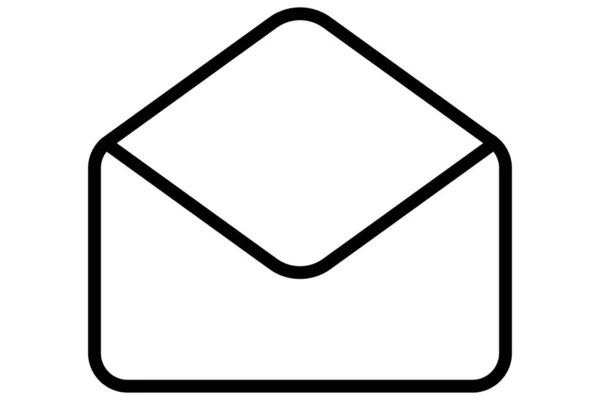 Busta Postale Icona Trasparente Della Busta Indirizzo Mail Simbolo Lettera — Vettoriale Stock