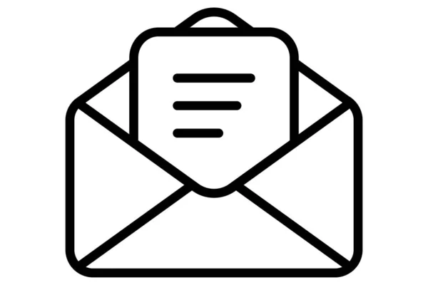 Envelope Correio Ícone Envelope Transparente Endereço Mail Símbolo Letra — Vetor de Stock