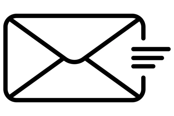 Une Enveloppe Postale Icône Enveloppe Transparente Adresse Mail Signe Symbole — Image vectorielle