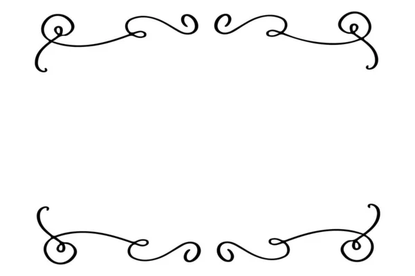 Χειροποίητο Πλαίσιο Τετράγωνη Διακόσμηση Doodle Κλασική Κορνίζα Χειρόγραφο Στυλ — Διανυσματικό Αρχείο