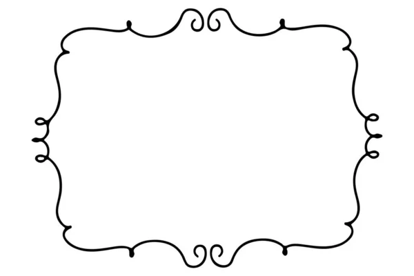 Χειροποίητο Πλαίσιο Τετράγωνη Διακόσμηση Doodle Κλασική Κορνίζα Χειρόγραφο Στυλ — Διανυσματικό Αρχείο
