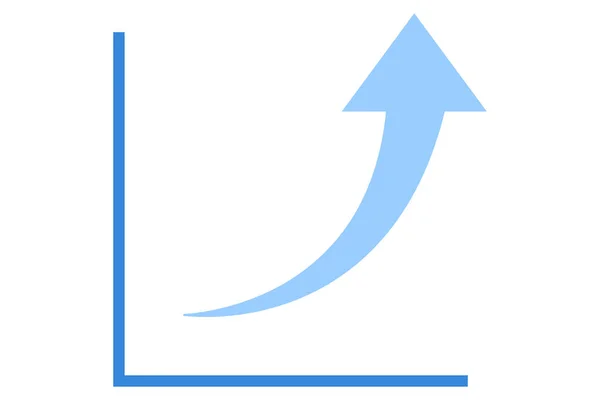 Graphique Statistique Pictogramme Financier Croissance Symbole Graphique — Image vectorielle