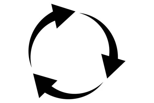 Reciclar Setas Carregar Flecha Símbolo Rotação Circular Sinal Reciclagem Refrescar —  Vetores de Stock