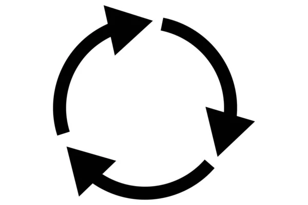 Recycle Pijlen Pijl Laden Circulair Draaisymbool Recyclusbord Vernieuwen Pictogram — Stockvector