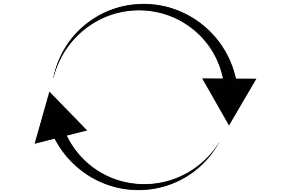 Reciclar Flechas Flecha Carga Símbolo Rotación Circular Signo Reciclaje Actualizar — Vector de stock