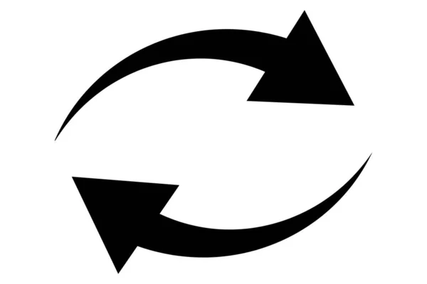 Reciclar Setas Carregar Flecha Símbolo Rotação Circular Sinal Reciclagem Refrescar — Vetor de Stock