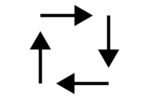 Reciclar Setas Carregar Flecha Símbolo Rotação Circular Sinal Reciclagem Refrescar — Vetor de Stock