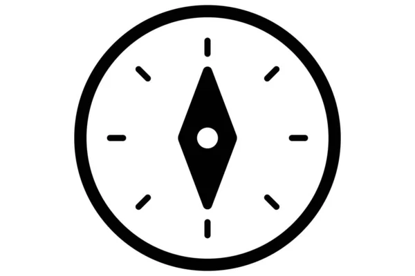 Kompass Symbol Navigationssymbol Umrissenes Kompass Symbol — Stockvektor