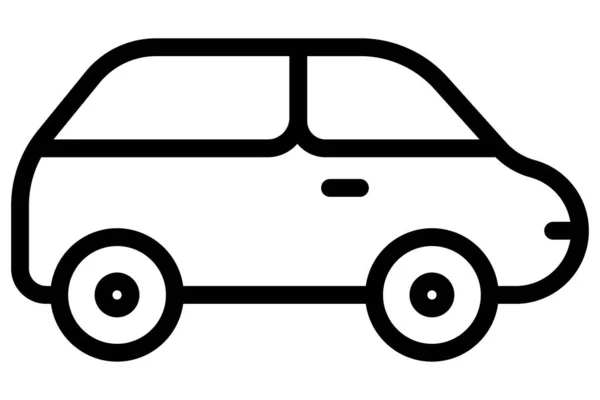 Automatická Ikona Symbol Osnovy Vozu — Stockový vektor