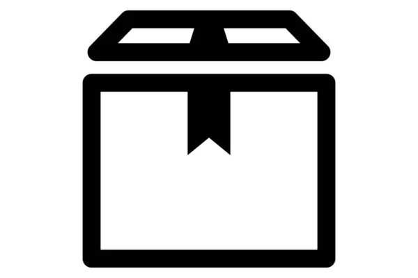 Umrisskästchen Symbol Liefersymbol Versandbox — Stockvektor