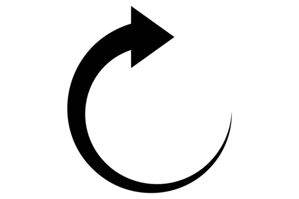 Βέλος Κύκλο Σύμβολο Βρόχου Ανανέωση Εικόνας Στρογγυλό Βέλος Επαναφοράς — Διανυσματικό Αρχείο