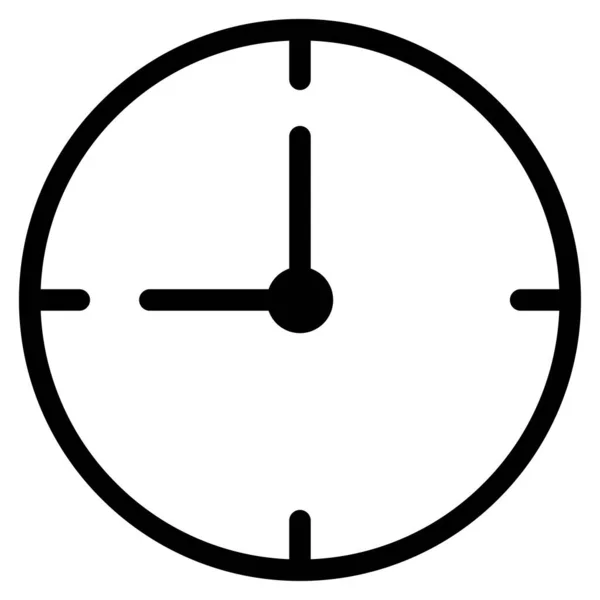 轮廓时钟图标 时间的象征是黑色的透明的手表图标 — 图库矢量图片