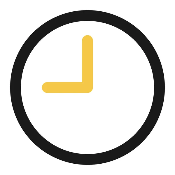 Aperçu Icône Horloge Symbole Horaire Noir Icône Montre Transparente — Image vectorielle