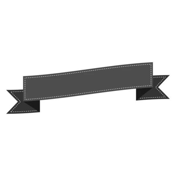 Bannière Ruban Noir Ruban Pointillé Plat Étiquette Pointillée Ruban Promotion — Image vectorielle